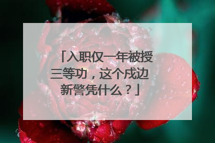 入职仅一年被授三等功，这个戍边新警凭什么？