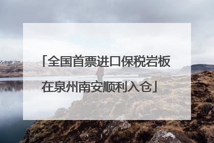 全国首票进口保税岩板在泉州南安顺利入仓