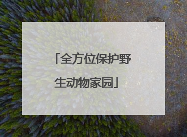 全方位保护野生动物家园