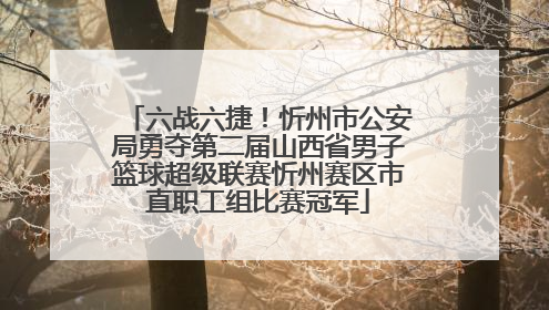 六战六捷！忻州市公安局勇夺第二届山西省男子篮球超级联赛忻州赛区市直职工组比赛冠军