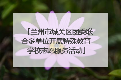 兰州市城关区团委联合多单位开展特殊教育学校志愿服务活动