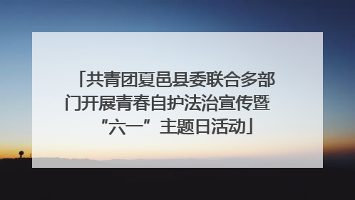 共青团夏邑县委联合多部门开展青春自护法治宣传暨“六一”主题日活动