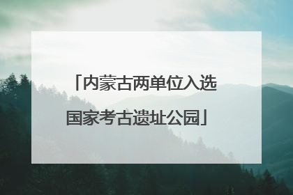 内蒙古两单位入选国家考古遗址公园