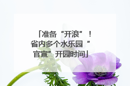 准备“开浪”！省内多个水乐园“官宣”开园时间