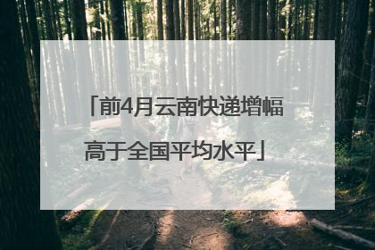 前4月云南快递增幅高于全国平均水平