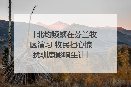 北约频繁在芬兰牧区演习 牧民担心惊扰驯鹿影响生计