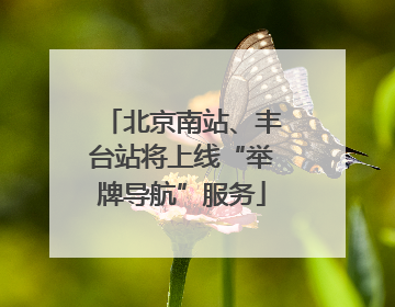 北京南站、丰台站将上线“举牌导航”服务