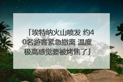 埃特纳火山喷发 约40名游客紧急撤离 温度极高感觉要被烤焦了