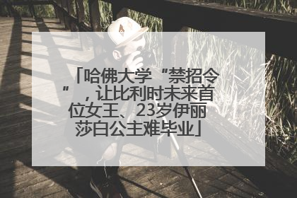 哈佛大学“禁招令”，让比利时未来首位女王、23岁伊丽莎白公主难毕业