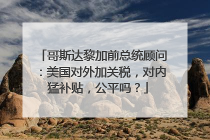 哥斯达黎加前总统顾问：美国对外加关税，对内猛补贴，公平吗？