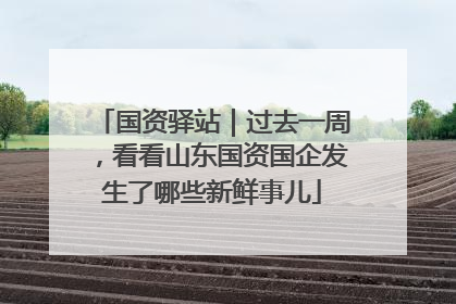 国资驿站｜过去一周，看看山东国资国企发生了哪些新鲜事儿