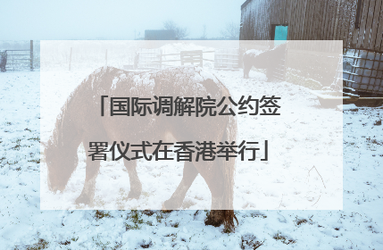 国际调解院公约签署仪式在香港举行