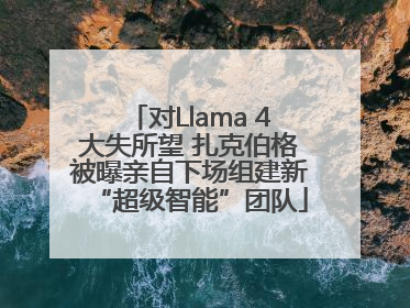 对Llama 4大失所望 扎克伯格被曝亲自下场组建新“超级智能”团队