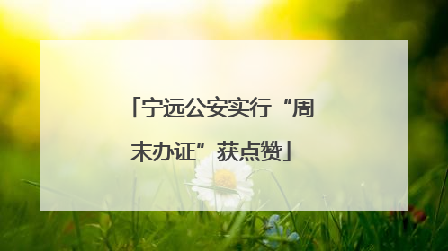 宁远公安实行“周末办证”获点赞