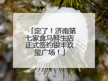 定了！济南第七家盒马鲜生店正式签约银丰玖玺广场！