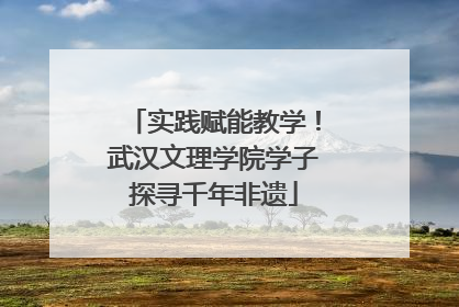 实践赋能教学！武汉文理学院学子探寻千年非遗