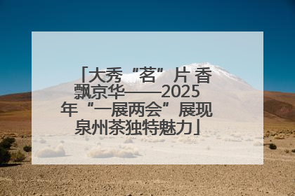 大秀“茗”片 香飘京华——2025年“一展两会”展现泉州茶独特魅力