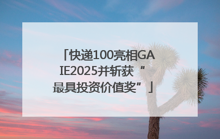 快递100亮相GAIE2025并斩获“最具投资价值奖”
