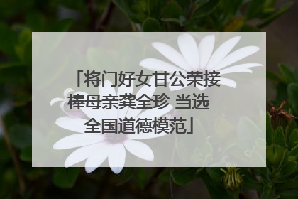 将门好女甘公荣接棒母亲龚全珍 当选全国道德模范