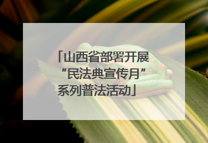 山西省部署开展“民法典宣传月”系列普法活动