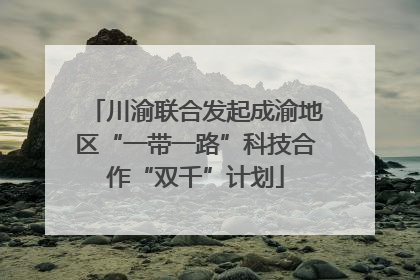 川渝联合发起成渝地区“一带一路”科技合作“双千”计划