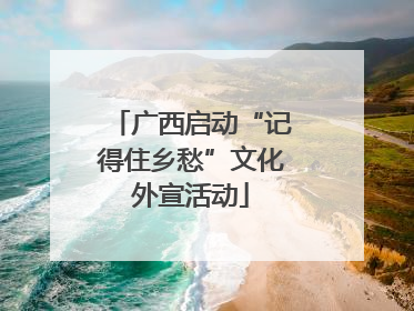 广西启动“记得住乡愁”文化外宣活动