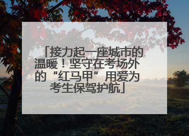 接力起一座城市的温暖！坚守在考场外的“红马甲”用爱为考生保驾护航