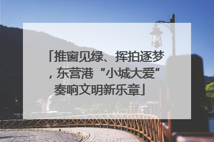 推窗见绿、挥拍逐梦，东营港“小城大爱”奏响文明新乐章