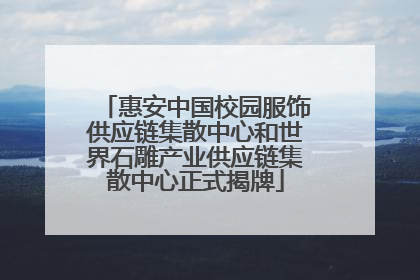 惠安中国校园服饰供应链集散中心和世界石雕产业供应链集散中心正式揭牌