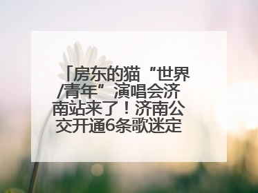 房东的猫“世界/青年”演唱会济南站来了！济南公交开通6条歌迷定制专线
