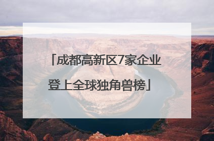 成都高新区7家企业登上全球独角兽榜