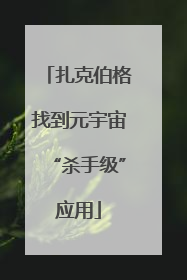 扎克伯格找到元宇宙“杀手级”应用