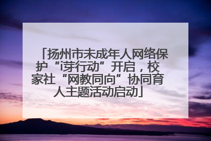 扬州市未成年人网络保护“i芽行动”开启，校家社“网教同向”协同育人主题活动启动