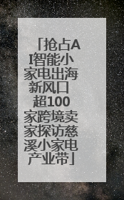 抢占AI智能小家电出海新风口 超100家跨境卖家探访慈溪小家电产业带