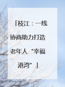 枝江：一线协商助力打造老年人“幸福港湾”