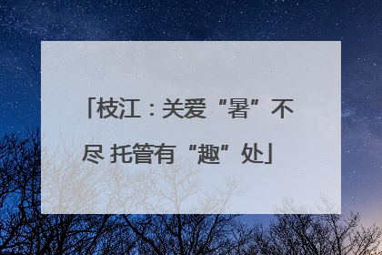 枝江：关爱“暑”不尽 托管有“趣”处