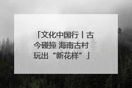 文化中国行丨古今碰撞 海南古村玩出“新花样”