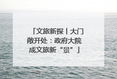 文旅新探丨大门敞开处：政府大院成文旅新“景”
