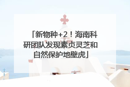 新物种+2！海南科研团队发现素贞灵芝和自然保护地壁虎