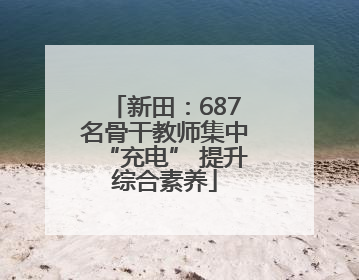 新田：687名骨干教师集中“充电” 提升综合素养