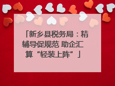 新乡县税务局：精辅导促规范 助企汇算“轻装上阵”