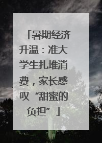 暑期经济升温：准大学生扎堆消费，家长感叹“甜蜜的负担”