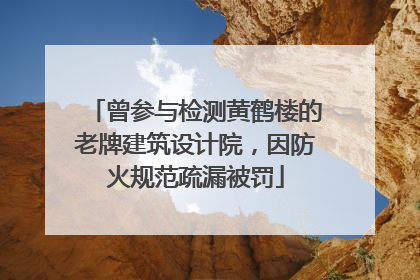 曾参与检测黄鹤楼的老牌建筑设计院，因防火规范疏漏被罚