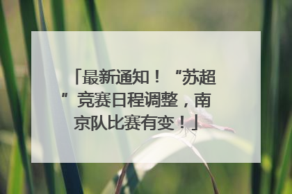 最新通知！“苏超”竞赛日程调整，南京队比赛有变！