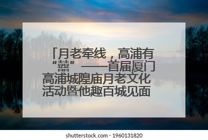 月老牵线，高浦有“囍”——首届厦门高浦城隍庙月老文化活动暨他趣百城见面会隆重举办