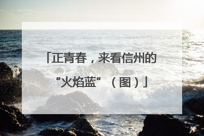 正青春，来看信州的“火焰蓝”（图）