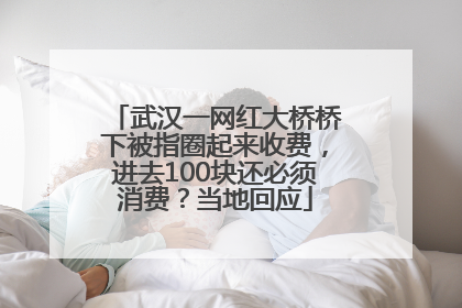 武汉一网红大桥桥下被指圈起来收费，进去100块还必须消费？当地回应