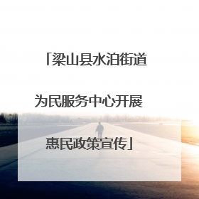梁山县水泊街道为民服务中心开展惠民政策宣传