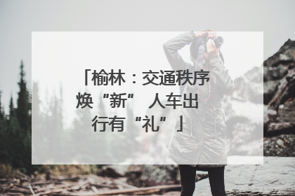 榆林：交通秩序焕“新” 人车出行有“礼”