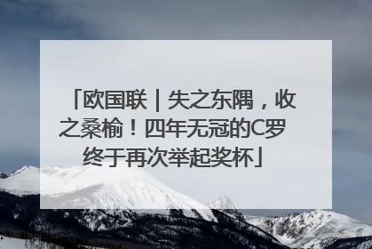 欧国联｜失之东隅，收之桑榆！四年无冠的C罗终于再次举起奖杯